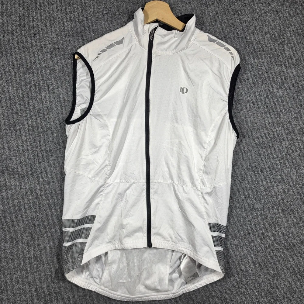 Pearl Izumi Vest Mems Medium Elite Barrier Cycling White Reflective Wind Gilet